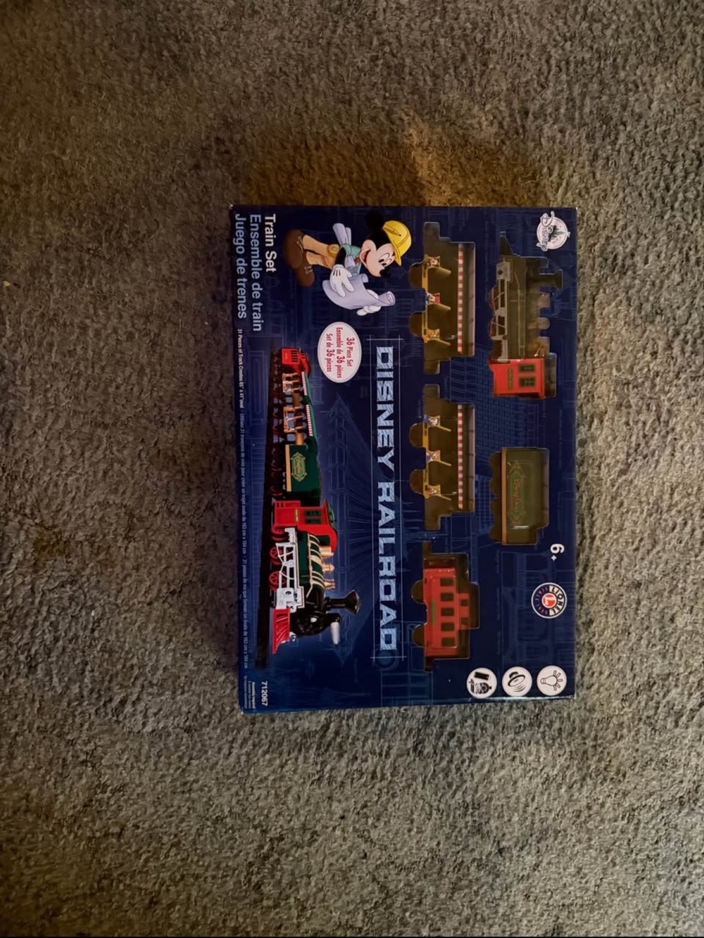 Disney Red and Green Railroad Train Playset with Mickey
